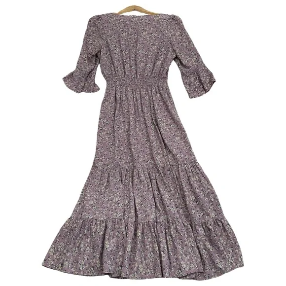 Lulu's Dusty Lavender Floral Where the Wind Blows Dress - Size XS - Picture 5 of 5